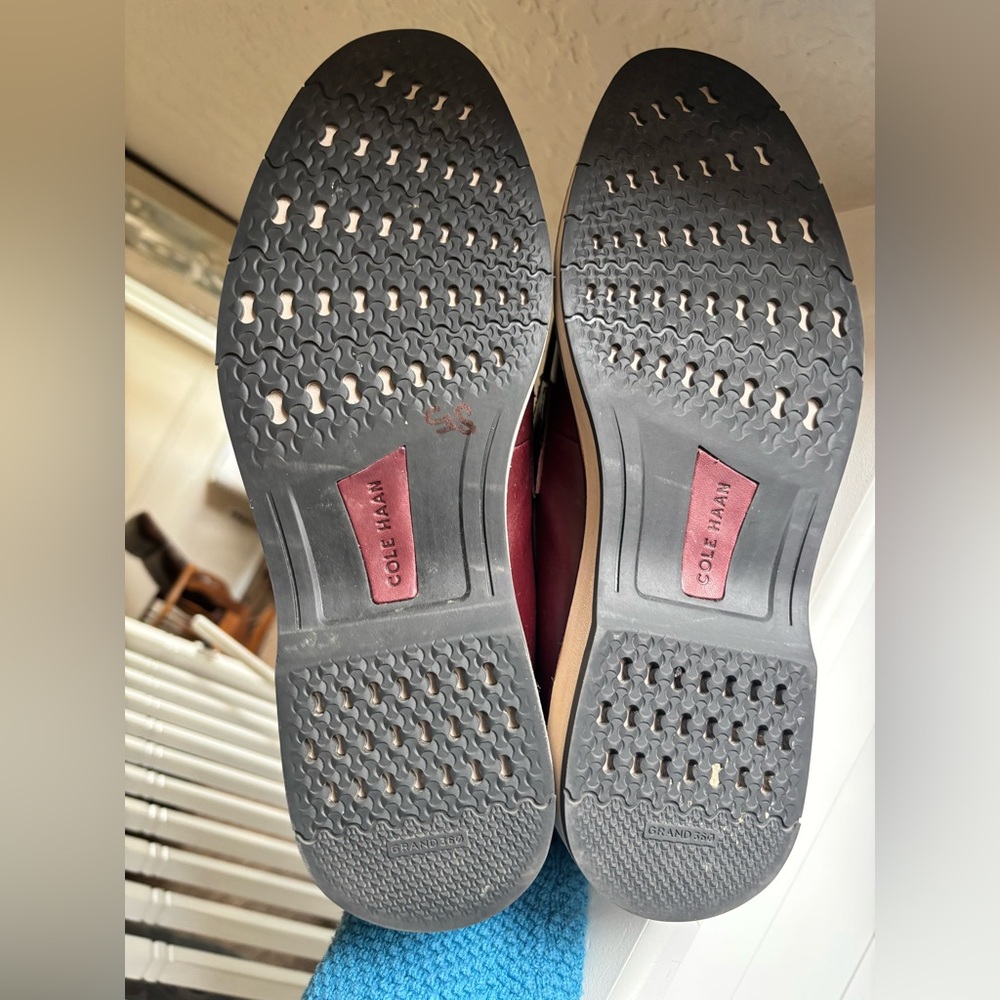 Cole Haan Leather Penny Loafer Dress Shoes Burgundy Grand 360 C38243 - Picture 4 of 7